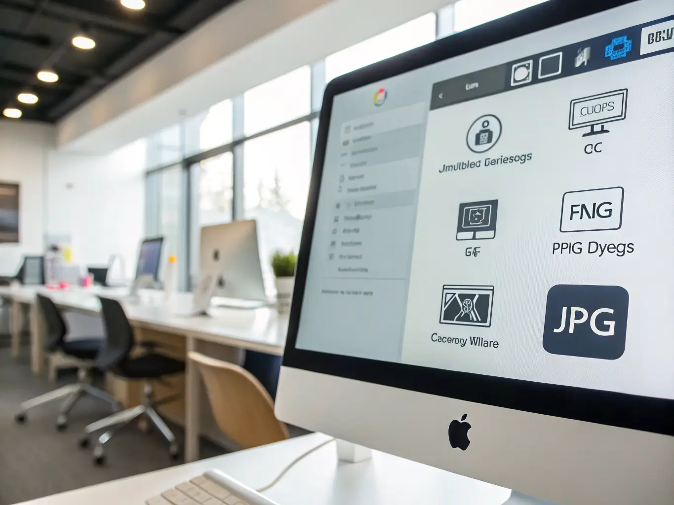 A high-resolution image showing various export formats (PNG, SVG, EPS) available for download, emphasizing the tool's versatility and compatibility.
